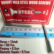 2-1/ Wood Screws 2 x 10 Length 6.3 cm / Wood Screw 2-1/2" x 10 Quality