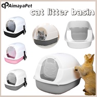 AIMAYAPET Cat Litter Box Cat Litter Tray Fully Enclosed Cat Toilet Portable Large Cat Litter Box Anti Splashing with Door