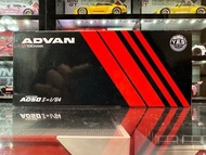 Peako64 1/64 Y.E.S. Semi Wide Wing Custom Truck Advan Black Red Diecast Model
