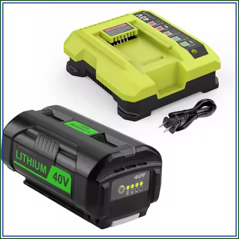 40V 6.5Ah Battery and Charger Kit Compatible with Ryobi 40V Tools