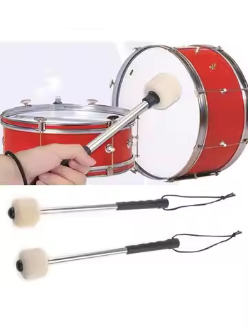 31BE 2Pcs Drum Mallet Wool Felt Percussion Mallets with Stainless Steel Handle Timpani Big Hammer fo