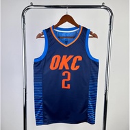 [Hot pressed]Oklahoma City Thunder Basketball Jersey With LOGO Williams Westbrook Holmgren Alexander