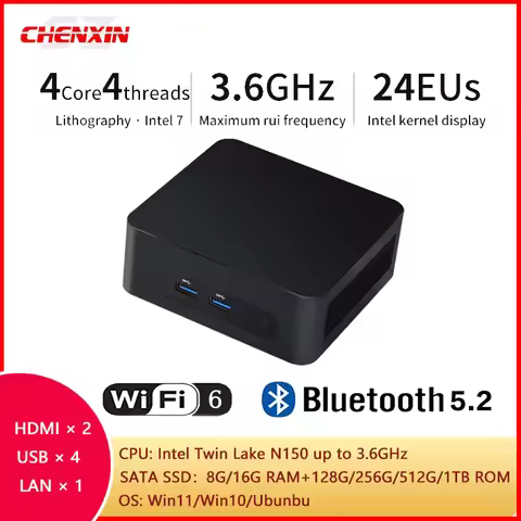 Win11 Win10 Ubuntu ZX03 Pro SATA SSD N150 Mini PC 8G/16G/32G RAM 128G/256G/512G/1T ROM HD USB3.0 RJ4