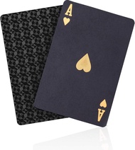 Waterproof Playing Cards, Plastic Playing Cards, Deck of Cards, Gift Poker Cards (Black Diamond Card