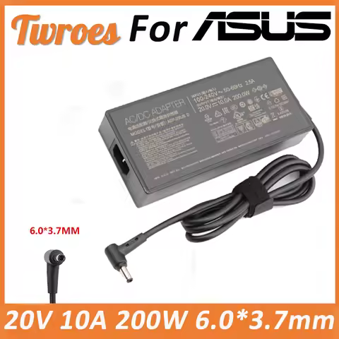 200W 20V 10A 6.0*3.7MM Laptop Adapter Charger ADP-200JB D For ASUS TUF DASH F15 A15 FX516PR FA506QR 