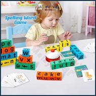 Bevava Letter Spelling Block Magic Flash Cards Spelling Word Game English Enlightenment Board Game