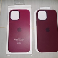 Silicone case iphone 12 pro max ori ibox with Magsafe, warna plum