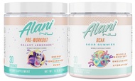 Alani Nu Galaxy Lemonade Pre Workout and BCAA Sour GummiesPost Workout Powder Bundle | L-Theanine, B