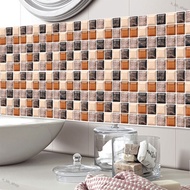 k_bb_shop 6PCS 3D Mosaic Waterproof Bathroom Kitchen Decoration PVC Tiles Decal Sticker