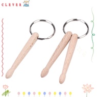 CLEVER Drumsticks Keychain, Metal Mini Drum Sticks Key Ring, Gift Wood Drumstick Grommets