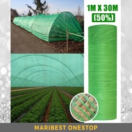 1M X 30M SUN SHADE NETTING GREEN 50% SHADE Net Jaring Hijau UV Protection SunProof Net Orchid Net