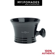 Edwin Jagger Black Porcelain Shaving Bowl With Handle- MENDATORY