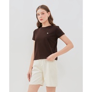 ARNOLD PALMER LADIES Women's Plain Brown T-Shirt - P-EBLJ22-K9