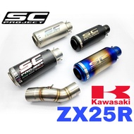 SC Project Exhaust Kawasaki ZX25R Slip on Piping Stainless Steel Muffler ZX 25 R Ekzos Motor Accesso