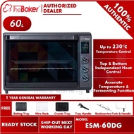 The Baker 60L Digital Control Panel Convection Electric Oven ESM-60DG with Rotisserie + Fan and Ferm