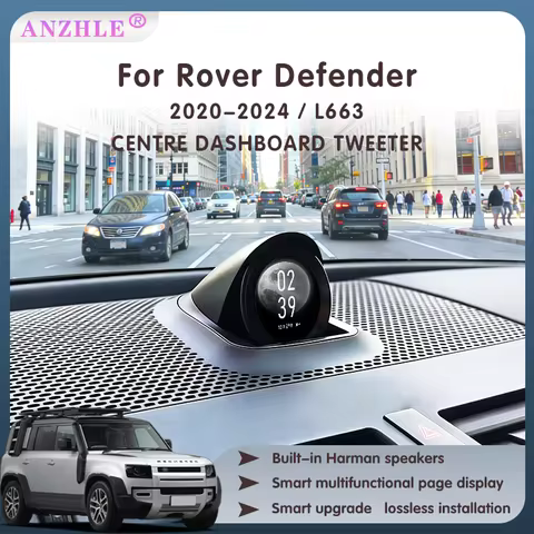 Central-Mounted Clock Speaker Upgrade For Land Rover Defender L663 90/110/130 Fashion Touch Instrume