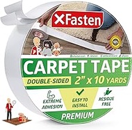 (5.1cm x 10-Yards, 7.6cm Core, 1) - XFasten Double Sided Carpet Tape for Area Rugs and Carpets, Remo