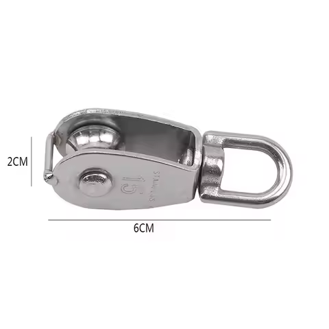Stainless Steel Pulley M15/M25 Single/Double Wheel Swivel Lifting Rope Pulley Set Wire Rope Crane Pu