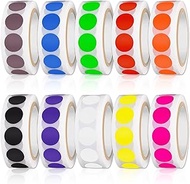 Colored dot stickers round 13mm diameter sticker set 10000 pieces color coding office school DIY cra