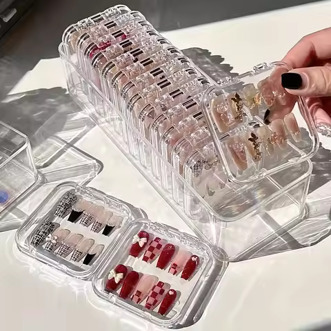 Transparent Nail Storage Box, Fake Nail Display Box, Bracelet, Jewelry, Jewelry Organizing Box