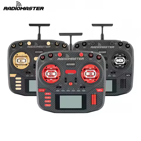 Radiomaster Boxer Max Transmitter Remote Control Carbon Fiber Pattern Case with AG01Hall Gimbals CNC