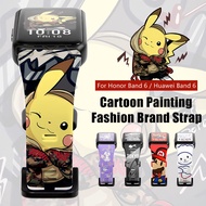 Cartoon Painting Silicone Band for HUAWEI Band 6 Wristband Fashion Brand Strap for Honor Band 6 Strap Accessories