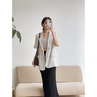 [Sale] O-0198 Short Sleeve Blazer | Basic Blazer Outer Women
