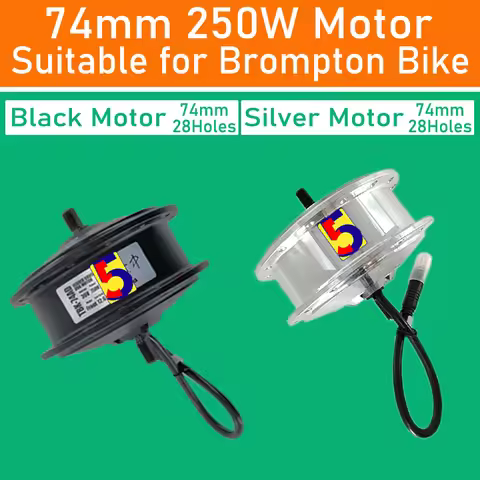 Suitable for Electric Brompton Bike Ebike 36V 250W 48V 250W 74mm Motor Front Gear Hub Motor 28Holes 