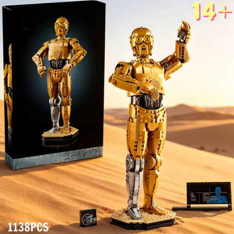 Hot Sale 1138PCS Mechanical Robot Building Blocks Set Space Battle C-3PO Model Interior Decor Collec