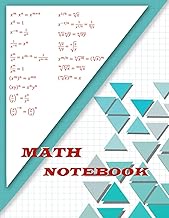 Math notebook: 200 grid pages with math formulas in 21.59x27.94cm(8.5x11 inches) format