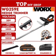 WORX WG259E 20V 52CM HEDGE TRIMMER