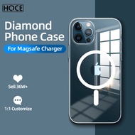 HOCE Magnectic Cases For iPhone 12 13 14 15 Pro Max 12 Mini 14 Plus Case For Magsafe Wireless Charging Full Protection PC+TPU Case MagSafe Cover