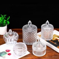 Glass Jam Bowl, Jam Jar, Luxurious Diamond Pattern Glass Confectionery