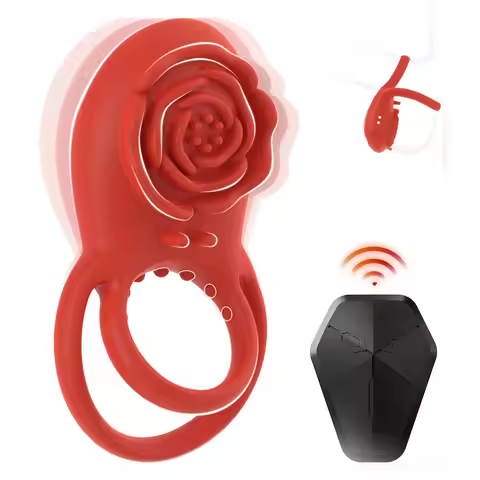 Rose lock precision ring vibration silicone male vibrator magnetic suction charging delay lock preci