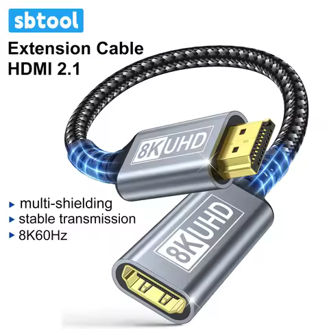 8K 60Hz HDMI 2.1 Extension Cable Male to Female HDR 4K 120Hz HDMI Extender Cord for Gaming Monitor P