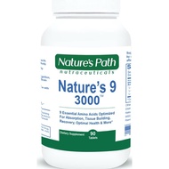Nature's 9 3000 Essential Amino Acids 90 Tablets Supplement, Best EAA Amino Acid Complex All 9 Essen