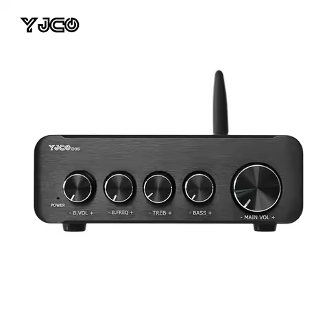 YJCO High-Power Digital HIFI Power Amplifier with QCC3034 BT 5.1 QCC3084 BT 5.4 Decoding and LDAC Su