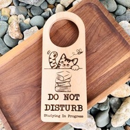 個人訂製 客製化 櫸木 房門掛牌 木牌 請勿打擾 門把掛牌