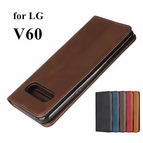 Leather case For LG V60 ThinQ 5G 6.8" Flip case card holder Holster Magnetic attraction Cover Case W