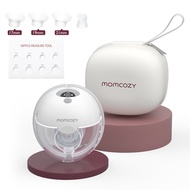Momcozy เครื่องปั๊มนมแม่แบบแฮนด์ฟรีสำหรับสวมใส่ M5หน้าแปลนซีลสองชั้นสำหรับ Comfort เหมือนเด็กทารก3โห