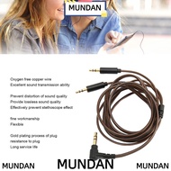 MUNDAN Earphone Replacement Cable, 3.5mm to Dual 2.5mm 120cm/47.2in Aux Cable, Flexible Plug and Pla