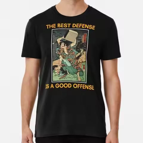The Best Defense Is A Good Offense Go Igo Baduk Weiqi Humor S 5XL USA T Shirt