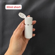 Malaysia Ready Stock 30ml 60ml Snow White Bottles With Flip Cap for Travel Bttles, Shampoo, & Shower
