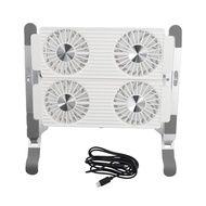 TECHCHIP-Laptop Cooler with Stand Carrying Stand Folding Cooling Stand Aluminum Model 4-Port Fan Air