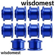 WISDOMEST 10Pcs Single Chainring Bolts, Lightweight M8 Chainring Bolts, Durable Single Speed Aluminu