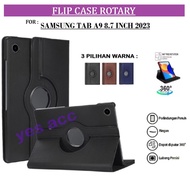 Samsung Galaxy Tab A9 Casing Samsung Tab A9 8.7 inch 2023 Flip Cover Casing Rotary Leather Stand