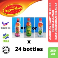 AGROMAS READY TO DRINK MINUMAN ROSELLE/LIMAU KASTURI/DURIAN BELANDA 350ml 1 BOX CARTON 24 BOTTLES