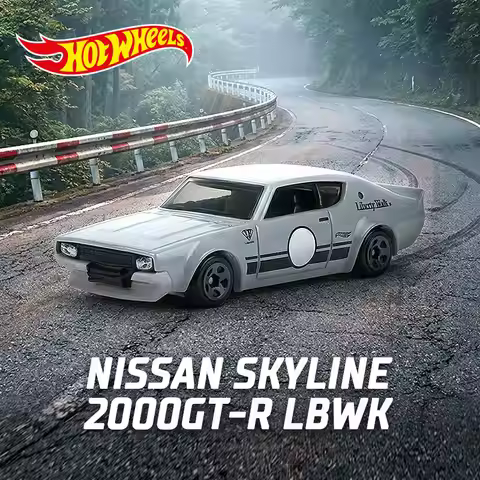 Hotwheels Diecast Car Model Nissan Skyline 2000 Gt R Lbwk Liberty Walk Alloy Simulation Collectible 