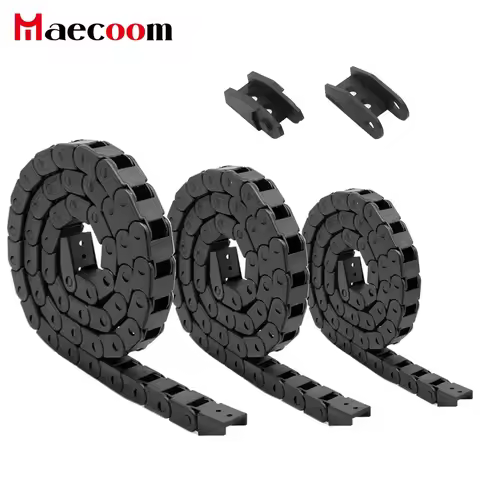 Cable Drag 7x7 10x10 10x15mm L1000mm Cable Drag Chain Wire Carrier with End Connector for CNC Engrav