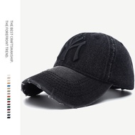 [TFKRS] 2023แบรนด์หรูของผู้ชายของฉันปักหมวกเบสบอลยีนส์ฟอกคุณภาพสูง Y2k วินเทจสีดำหมวก Gorras คุณพ่อ 
